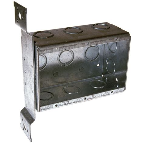 3-gang gray metal interior new work standard switch electrical box|Raco 3.